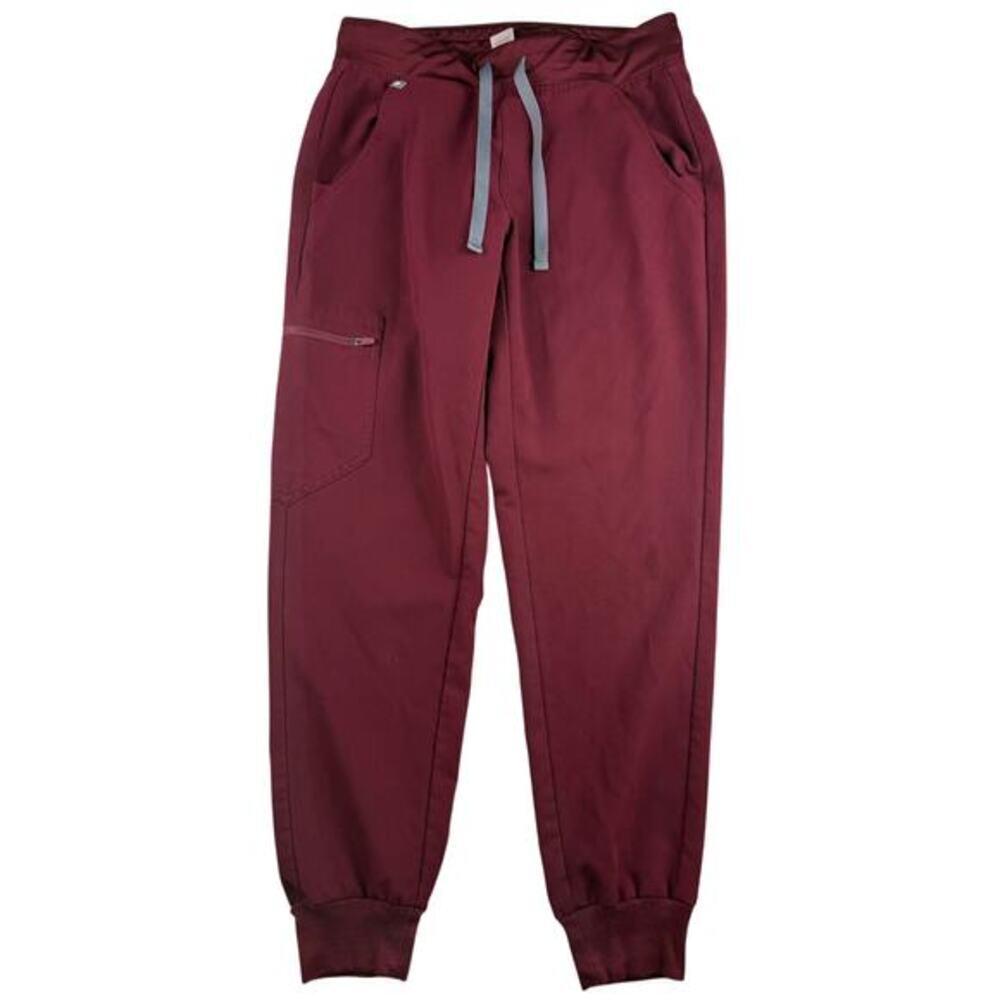 FIGS Women's Zamora Jogger Scrub Pants XS Burgundy
